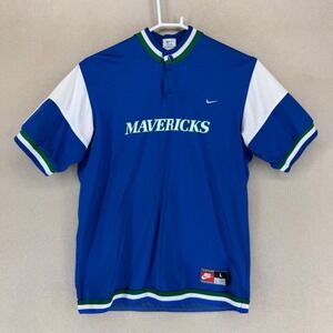 Nike Mavericks Basketball Vintage Jersey Shirt Boy's‎ Size L Blue Short Sleeve